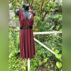 Betsey Johnson Heart Print Halter Dress